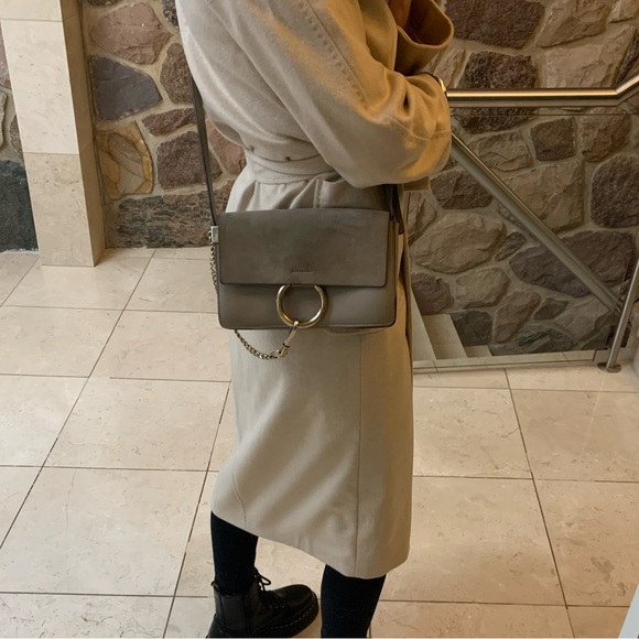 CHLOE Faye bag small in taupe. - Picture 10 of 10